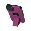 BUĞZ İphone 14 Plus Kılıf Mega Standlı Silikon - Mor