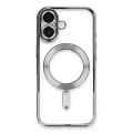 BUĞZ İphone 16 Kılıf Kross Magneticsafe Kapak - Gümüş