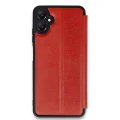 BUĞZ Samsung Galaxy A05 Kılıf Flip Cover - Kırmızı