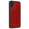 BUĞZ Samsung Galaxy A05 Kılıf Flip Cover - Kırmızı