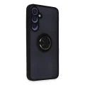 BUĞZ Samsung Galaxy A15 4g Kılıf Montreal Yüzüklü Silikon Kapak - Siyah