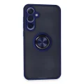 BUĞZ Samsung Galaxy A25 5g Kılıf Montreal Yüzüklü Silikon Kapak - Lacivert