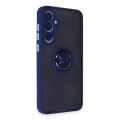 BUĞZ Samsung Galaxy A35 5g Kılıf Montreal Yüzüklü Silikon Kapak - Lacivert