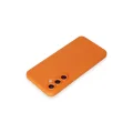 BUĞZ Samsung Galaxy S24 Kılıf Nano İçi Kadife Silikon - Turuncu