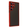 BUĞZ Samsung Galaxy S24 Ultra Kılıf Montreal Silikon Kapak - Kırmızı