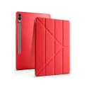 BUĞZ Samsung Galaxy X610 Tab S9 Fe Plus 12.4 Kılıf Kalemlikli Mars Tablet Kılıfı - Kırmızı
