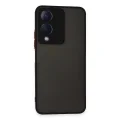 BUĞZ Vivo Y17s Kılıf Montreal Silikon Kapak - Siyah