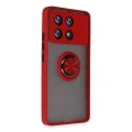 BUĞZ Xiaomi Poco X6 Pro Kılıf Montreal Yüzüklü Silikon Kapak - Kırmızı