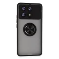 BUĞZ Xiaomi Poco X6 Pro Kılıf Montreal Yüzüklü Silikon Kapak - Siyah