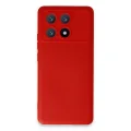 BUĞZ Xiaomi Poco X6 Pro Kılıf Nano İçi Kadife Silikon - Kırmızı