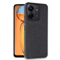 BUĞZ Xiaomi Redmi 13c Kılıf Aras Deri Kapak - Siyah