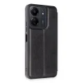 BUĞZ Xiaomi Redmi 13c Kılıf Flip Cover - Siyah