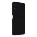 BUĞZ Xiaomi Redmi 13c Kılıf Kelvin Kartvizitli Silikon - Siyah