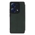 BUĞZ Xiaomi Redmi Note 13 Pro 4g Kılıf Flip Cover - Koyu Yeşil