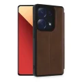 BUĞZ Xiaomi Redmi Note 13 Pro 4g Kılıf Flip Cover - Taba