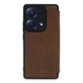 BUĞZ Xiaomi Redmi Note 13 Pro 4g Kılıf Flip Cover - Taba
