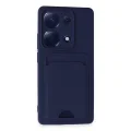 BUĞZ Xiaomi Redmi Note 13 Pro 4g Kılıf Kelvin Kartvizitli Silikon - Lacivert
