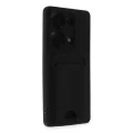 BUĞZ Xiaomi Redmi Note 13 Pro 4g Kılıf Kelvin Kartvizitli Silikon - Siyah