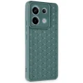 BUĞZ Xiaomi Redmi Note 13 Pro 5g Kılıf Petek Silikon Kapak - Koyu Yeşil