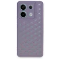 BUĞZ Xiaomi Redmi Note 13 Pro 5g Kılıf Petek Silikon Kapak - Lila