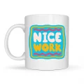 BUĞZ Nice Work HARİKA İŞ ÇIKARDIN Yazılı Porselen Kupa MODEL 147 – Motivasyon Kupası – Tebrik & Başarı Temalı Kahve Kupası – Hediye Fikri