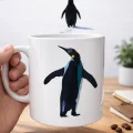 BUĞZ Nihilist Penguen Tasarımlı Porselen Kupa MODEL 159 – Sürüden Ayrılanlara Özel Minimalist Kahve Kupası – Özgün Tasarım Hediyelik Kupa