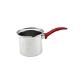 BUĞZ No-4  Çelik Cezve  Kırmızı Kulp Bx40