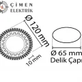 BUĞZ NOAS YL65 1757 FLORA Led Çerçeveli 4000K + Mavi Yuvarlak Kristal Cam Spot Kasa - Priz ve Anahtar İçin Uyumlu Çerçeve