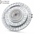 BUĞZ NOAS YL65 1757 FLORA Led Çerçeveli 4000K + Mavi Yuvarlak Kristal Cam Spot Kasa - Priz ve Anahtar İçin Uyumlu Çerçeve