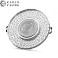 BUĞZ NOAS YL65 1767 İris LED Çerçeveli 4000K Yuvarlak Kristal Cam Spot Kasa - Priz ve Anahtar İçin Uyumlu Çerçeve