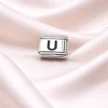 BUĞZ Nomination Uyumlu U Harfli Charm | Paslanmaz Çelik Harf Charm | Kişiye Özel Bileklik Aksesuarı