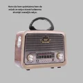 BUĞZ Nostalji Bluetooth Radyo FM AM SW Ahşap Eskitme Tasarım Yeni Nesil - BUĞZ