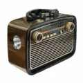 BUĞZ Nostalji Radyo Bluetooth Hoparlör USB-SD Kart Giriş Led Fener Işıklı Bataryalı Pilli Yeni Nesil