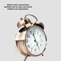 BUĞZ Nostaljik Büyük Boy Metal Masa Saati Bronz Kaplama ve Yüksek Sesli Alarm - BUĞZ