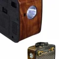 BUĞZ Nostaljik Görünümlü Ahşap Radyo TF SD USB Girişli Led Fener Işıklı