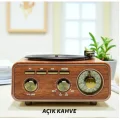 BUĞZ Nostaljik radyo Bluetooth FM USB MP3 çalar kahverengi 2 yıl garantili - Elektronik