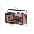 BUĞZ Nostaljik radyo kaset çalar kahverengi 2 yıl garantili bluetooth yok - Elektronik