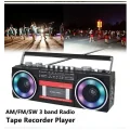 BUĞZ Nostaljik radyo siyah Bluetooth özellikli FM radyo USB MP3 çalar kaset çalar 2 yıl garantili