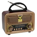 BUĞZ Nostaljik radyo siyah renk Bluetooth özellikli USB SD FM destekli 2 yıl garantili