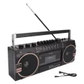 BUĞZ Nostaljik radyo turuncu renk bluetooth usb mp3 player fm radyo kaset çalar 2 yıl garantili