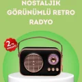 BUĞZ Nostaljik Retro Radyo – Bluetooth, USB ve FM Özellikli Şık Tasarım