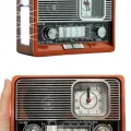  Nostaljik Vintage Radyo Taşınabilir Bluetooth Bağlantılı Hoparlör Radyo
