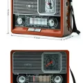 BUĞZ Nostaljik Vintage Radyo Taşınabilir Bluetooth Bağlantılı Hoparlör Radyo - BUĞZ