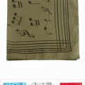 BUĞZ Nota Desenli Keten Bandana 50*50