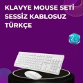  Ofis ve Ev Kullanımı İçin Kablosuz Klavye Fare Seti - Ergonomik ve Pratik