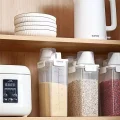 BUĞZ Ölçü Kabı Kapaklı Bakliyat Saklama Kabı - Kulplu Tasarım - 1800 ml