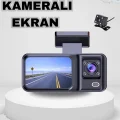 BUĞZ Ön ve Arka Kameralı 2 İnç 1080P Full HD DVR Araç İçi Ekran - Lisinya