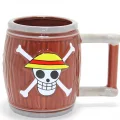 BUĞZ One Piece Hasır Şapka Korsanları 3d Fıçı Tasarımlı Kupa Bardak Alk4552