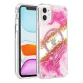 BUĞZ Onegif  İphone 11 Lotus Simli Magsafe Kapak - Pembe