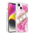 BUĞZ Onegif  İphone 14 Lotus Simli Magsafe Kapak - Pembe